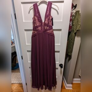BCBGMaxAzria Deep Purple Backless Dress
